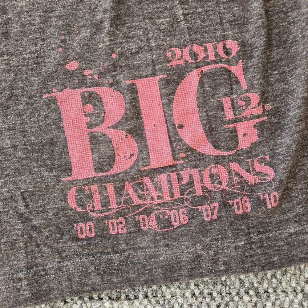 Vintage Oklahoma Sooners 2010 Big 12 Champions T-Shirt Last Game Vs Nebraska M - Picture 7 of 7